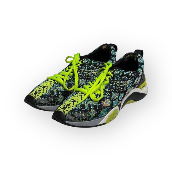 Ash 𖤍 Python Print Knit Trainers 𖤍 Neon Yellow + Multi Color 𖤍 37 6.5M 7M 𖤍 - Picture 7 of 16